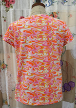 Load image into Gallery viewer, Orange Swirl Cotton T shirt