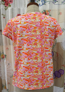 Orange Swirl Cotton T shirt