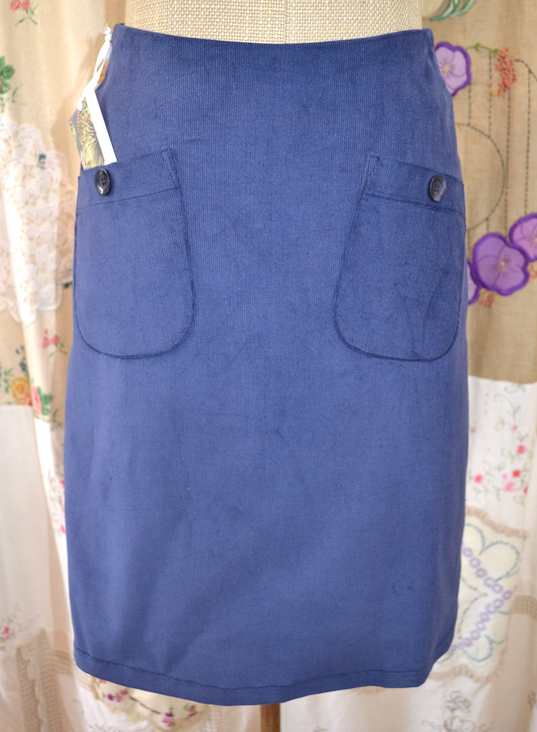 Berserk  Sky blue corduroy pocket skirt with lining