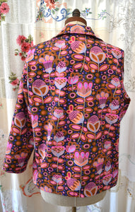 Berserk Protea print lined Utility jacket