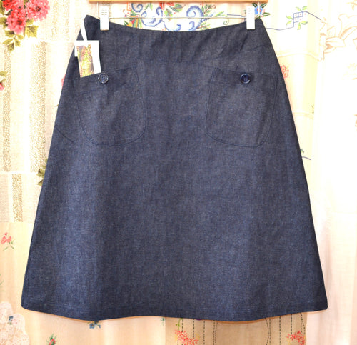 Berserk Cotton Denim  pocket skirt