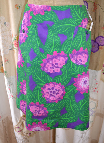 Berserk Purple Posy Cotton drill skirt