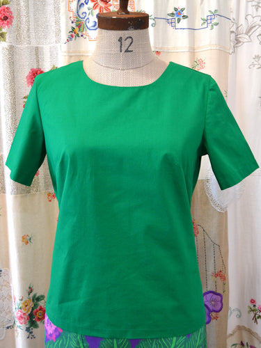 Berserk Emerald Cotton  Keyhole Top Short sleeve