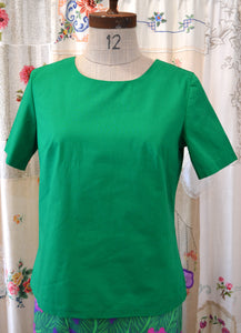 Berserk Emerald Cotton  Keyhole Top Short sleeve