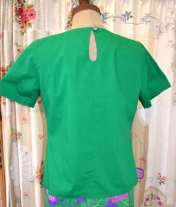 Berserk Emerald Cotton  Keyhole Top Short sleeve