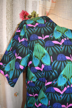 Load image into Gallery viewer, Berserk Green Moths cotton keyhole top