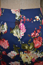 Load image into Gallery viewer, Berserk Navy Bouquet Stretch sateen skirt