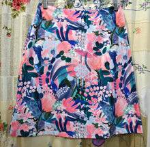 Load image into Gallery viewer, Berserk Pink  Painterly floral cotton pocket skirt