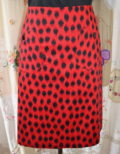 Berserk Ladybird Red cotton stretch pocket skirt