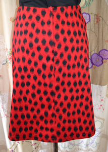 Berserk Ladybird Red cotton stretch pocket skirt