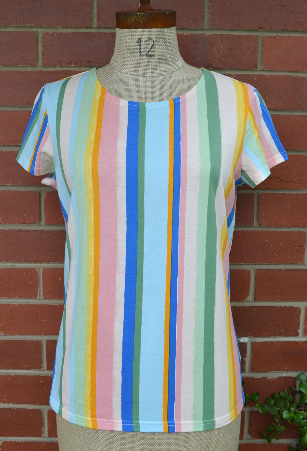 Berserk Organic cotton Candy stripe T shirt