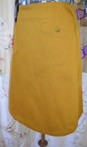 Berserk Mustard Ochre stretch pocket skirt