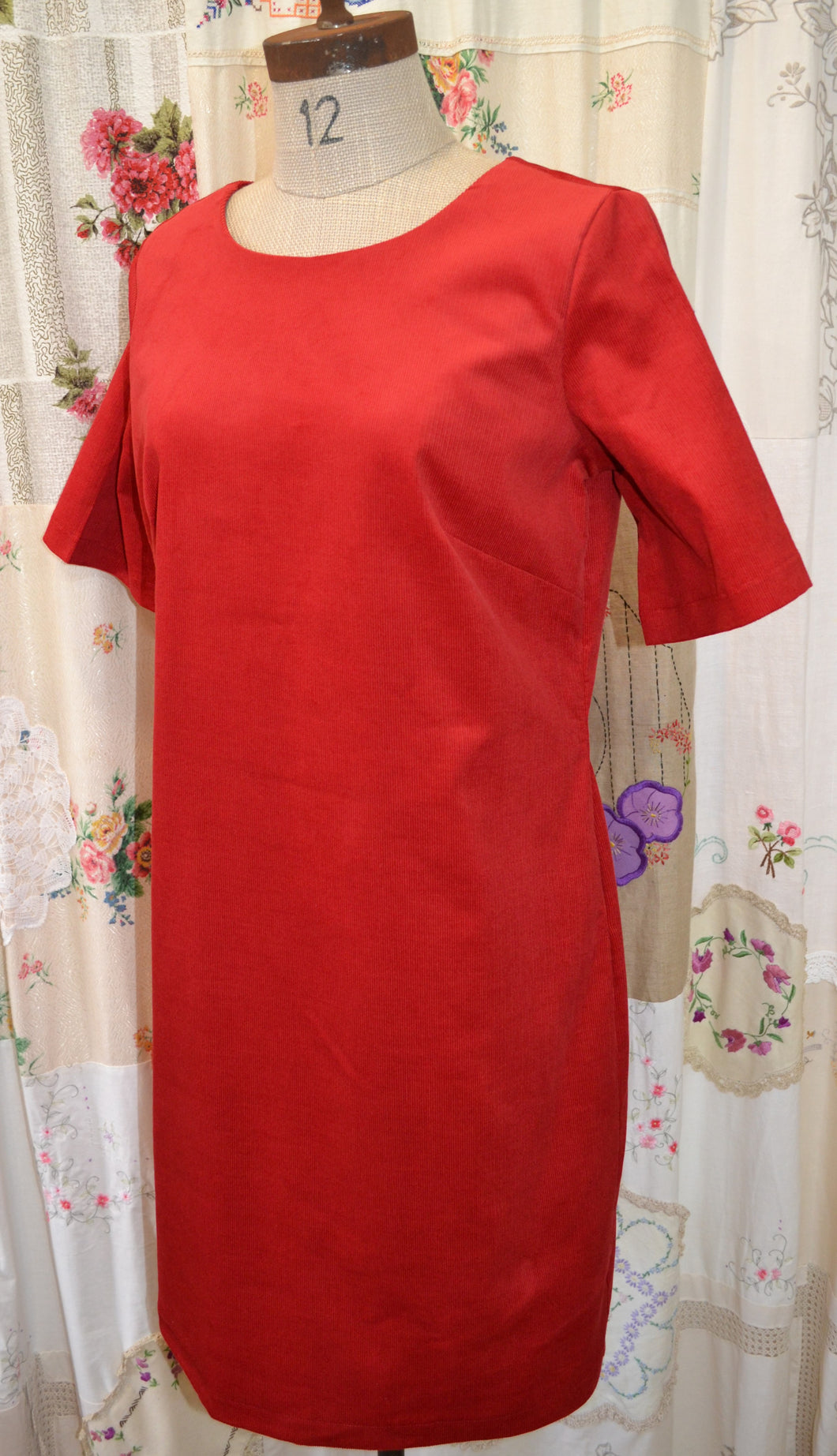 Berserk Red Corduroy tunic dress