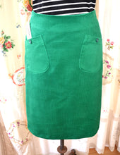 Load image into Gallery viewer, Berserk  Emerald Green corduroy pocket skirt with lining