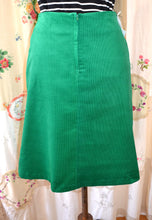 Load image into Gallery viewer, Berserk  Emerald Green corduroy pocket skirt with lining