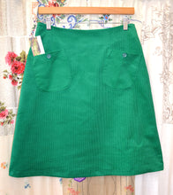 Load image into Gallery viewer, Berserk  Emerald Green corduroy pocket skirt with lining