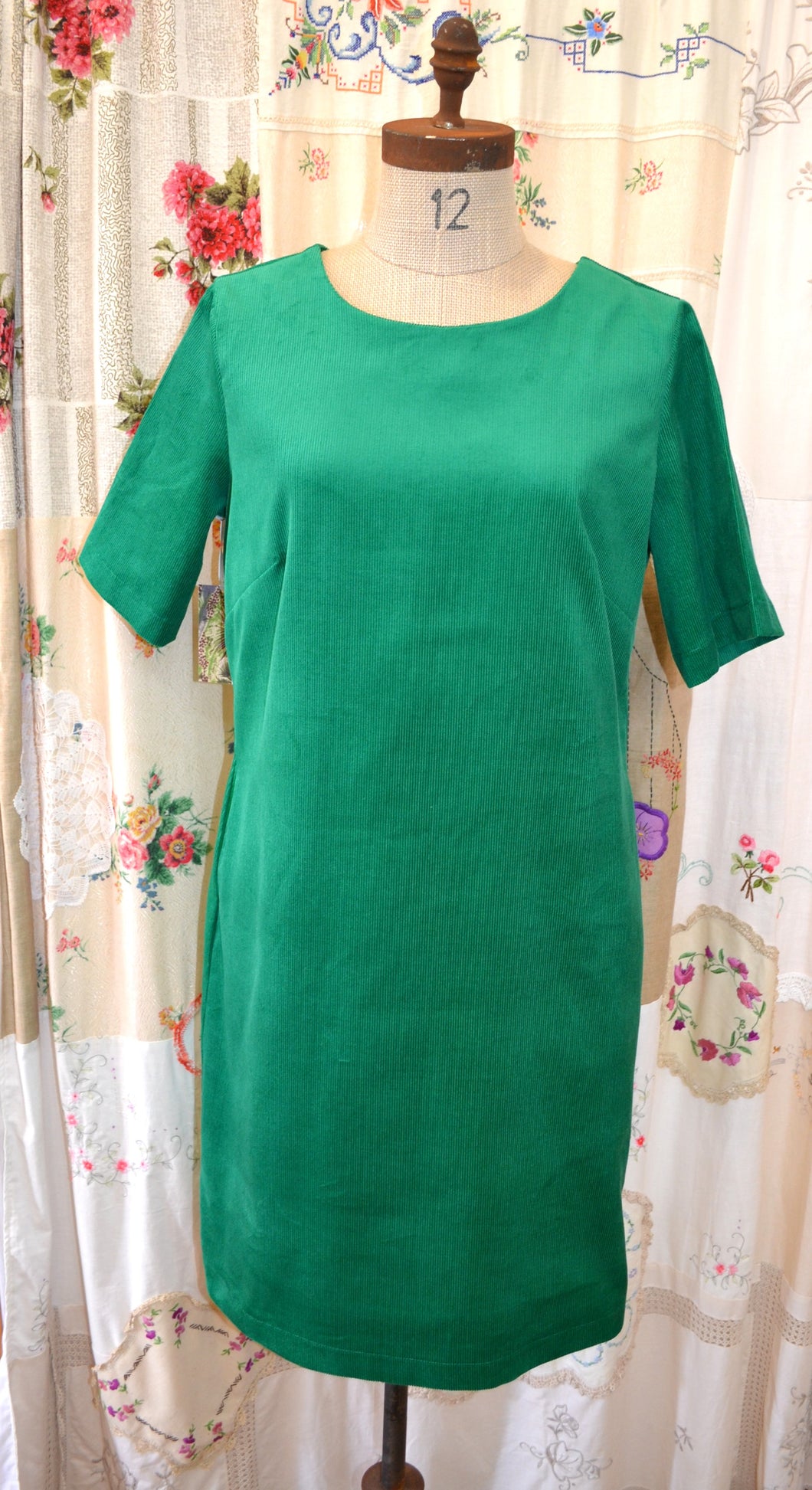 Berserk Emerald Corduroy tunic dress