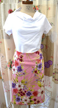 Load image into Gallery viewer, Berserk Dusty Pink Watercolour cotton stretch pocket skirt