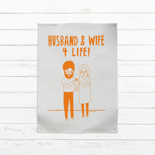 Husband and Wife  tea towel