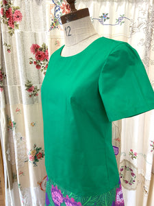 Berserk Emerald Cotton  Keyhole Top Short sleeve