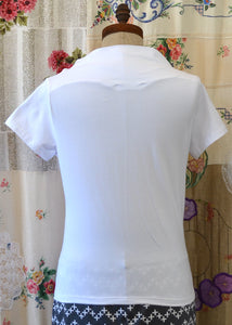 Berserk White Cotton Elastane Cowl T