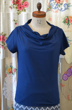 Load image into Gallery viewer, Berserk Ink Navy Cotton Elastane Cowl T Shirt