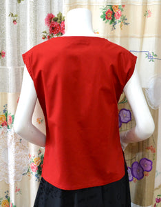 Berserk Japanese cotton Crafter Top in Fire