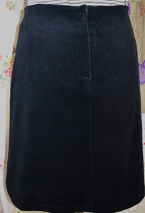 Berserk Black stretch cord pocket skirt with lining